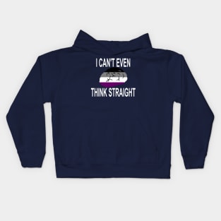 I Can't Even Think Straight (Asexual Pride) Kids Hoodie